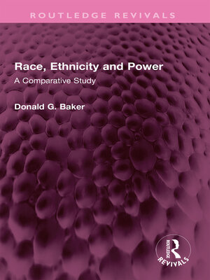 cover image of Race, Ethnicity and Power